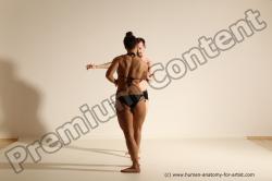 Underwear Woman - Man White Average Short Brown Dancing Dynamic poses Academic